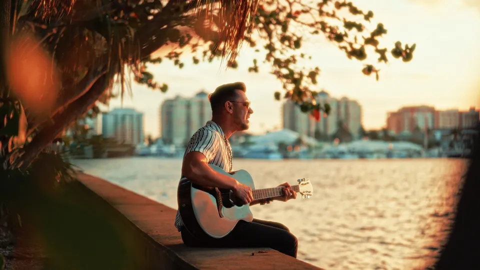 Music video shoot on the Miami waterfront