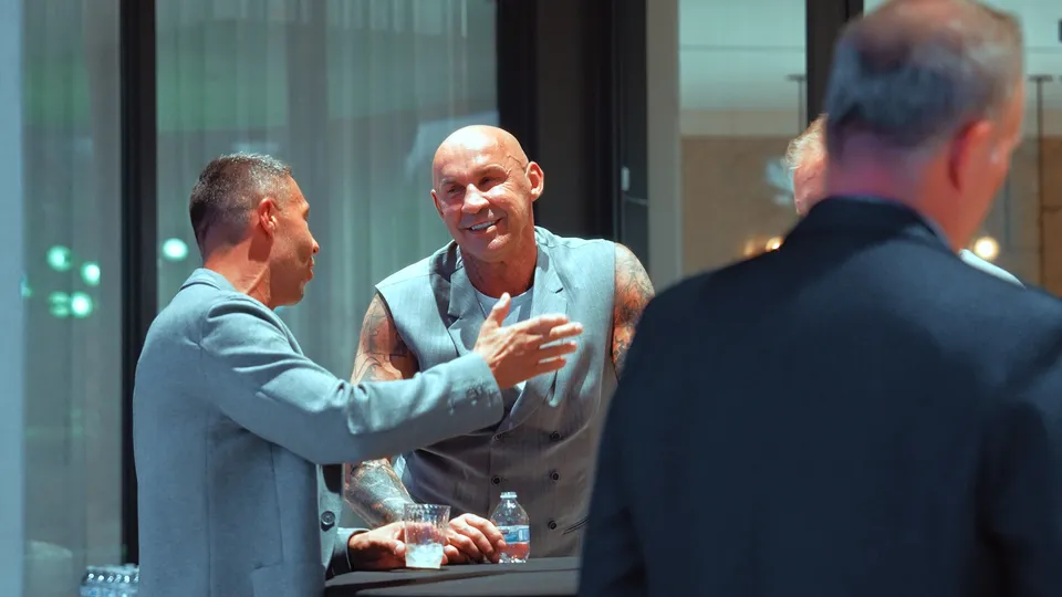 Partners in conversation during a business meeting